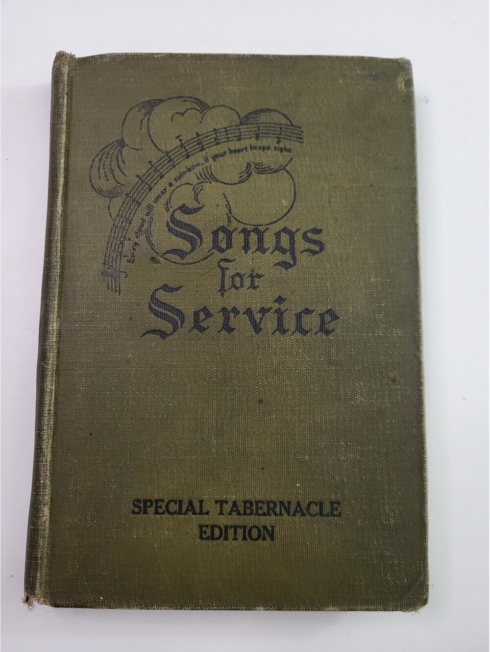 Songs for Service Special Tabernacle Edition Vintage Hymn Book Green Cloth Cover